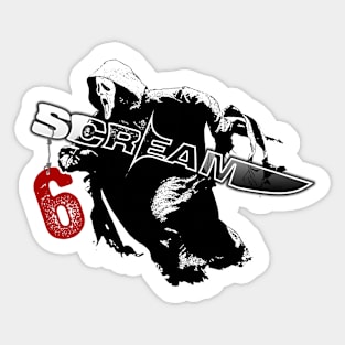 scream VI  (Scream 6)  scary horror movie graphic design by ironpalette Sticker